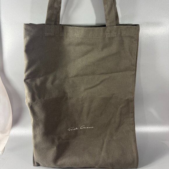 Rick Owens Handbags - Rick Owens Green Cavas Tote Bag